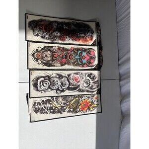 Cool Tats Set Of 3 Tattoo -temporary Very large tattoos. Cool Tats 18" By 6"
